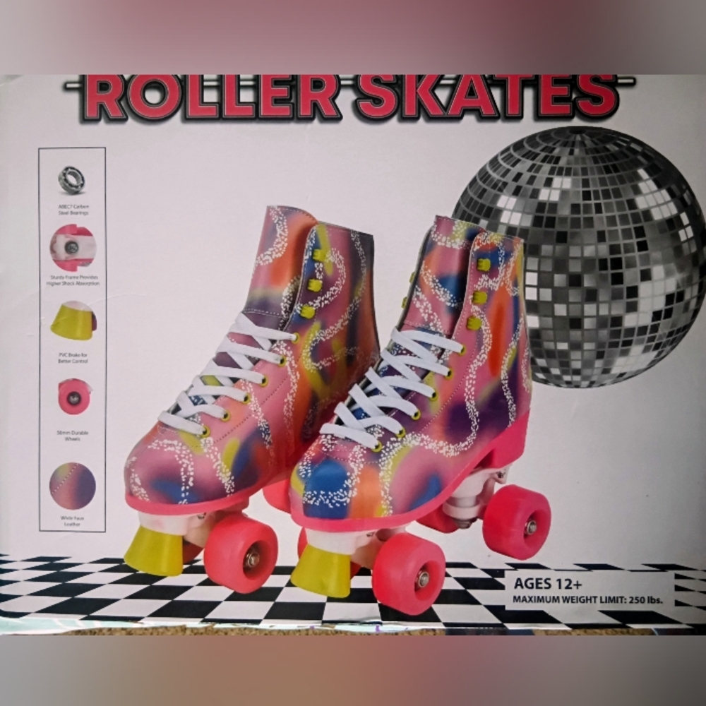 Tye Dye Roller Skates for Ladies